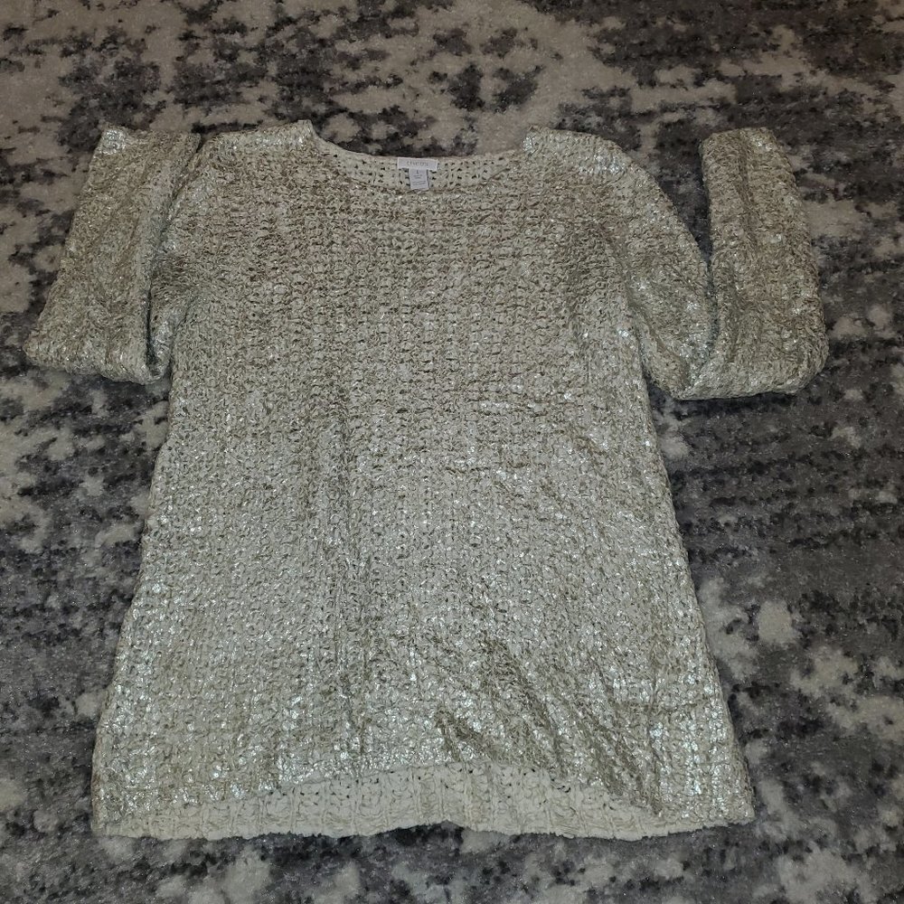 Chicos Golden Color Top EUC - Picture 3 of 6